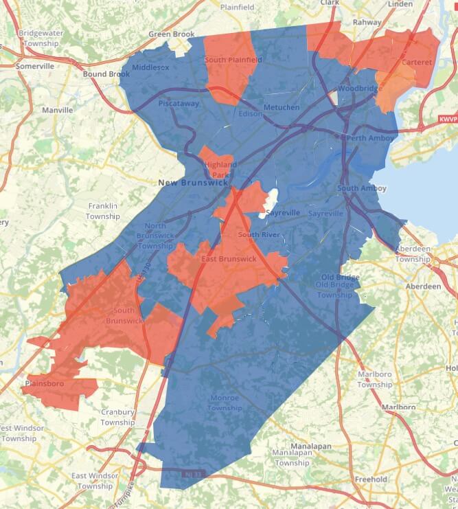 Middlesex County Progress Map